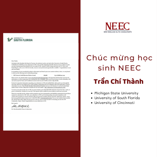 Trần Chí Thành đạt học bổng $84,000 / 4 năm tại  Michigan State University