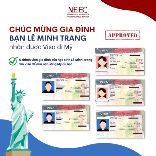 Chúc mừng gia đình Lê Minh Trang đã nhận Visa đi Mỹ thành công