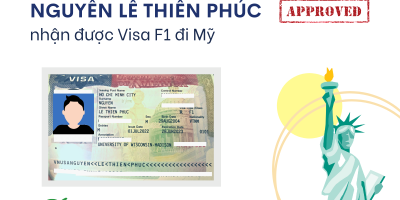 Chúc mừng học sinh Nguyễn Lê Thiên Phúc đã nhận được Visa Du học Mỹ