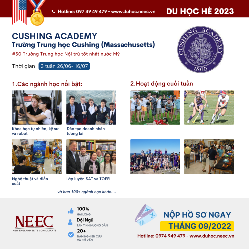 Cushing Academy – Đừng bỏ lỡ chuyến đi trải nghiệm đời sống học sinh Mỹ Hè 2023 này